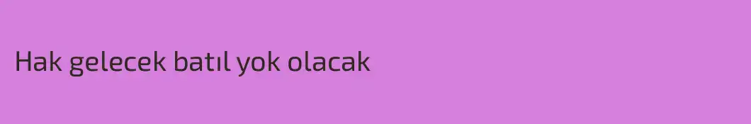 Hak gelecek batıl yok olacak